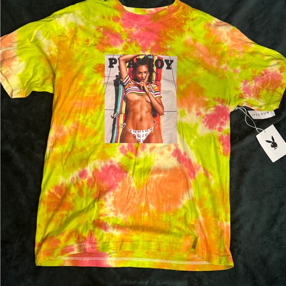 PacSun Tie-Dye Playboy Graphic Tee